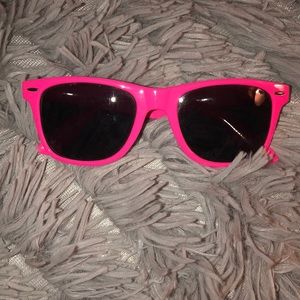 Neon pink sunglasses
